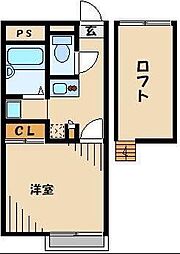 レオパレスかやば 1Kの間取図画像