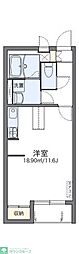 レオネクスト神保原 1Kの間取図画像