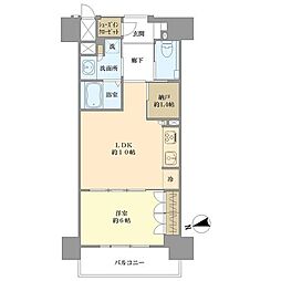 セントアージュ奈良 1SLDKの間取図画像