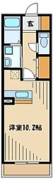 ソレアードボニート ワンルームの間取図画像