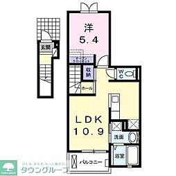 ムーンダストガーデン 1LDKの間取図画像
