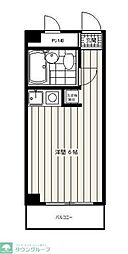 ライオンズプラザ八王子 ワンルームの間取図画像