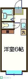 アローズ中野 ワンルームの間取図画像