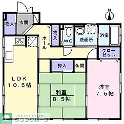 ハイム・マツムラ 2LDKの間取図画像