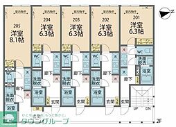 相模原市緑区橋本4丁目アパート 1Kの間取図画像