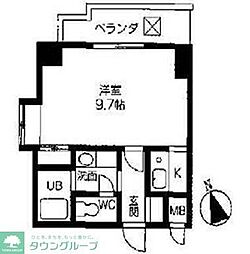 レジデンス八王子上野町 ワンルームの間取図画像