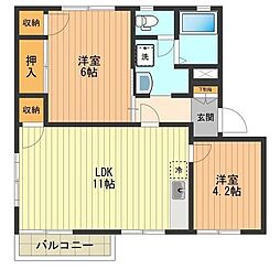 アビタシオンA 3DKの間取図画像