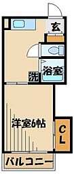 ボナミ 1Kの間取図画像
