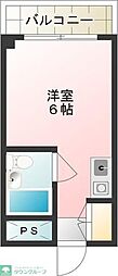 メゾン・ド・ノア天神町 ワンルームの間取図画像