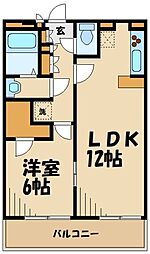 松並 1LDKの間取図画像