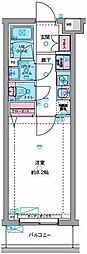 RELUXIA西八王子 1Kの間取図画像