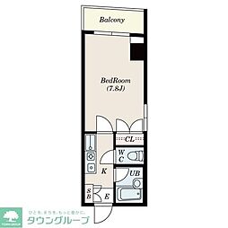 S-FORT八王子 1Kの間取図画像