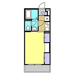 リブリ・Quartet 1Kの間取図画像