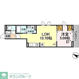シャルマンY 1LDKの間取図画像
