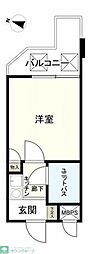 ライオンズマンション西八王子第3 1Kの間取図画像
