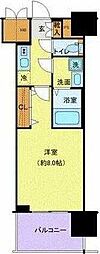 エステムコート東京八王子 1Kの間取図画像