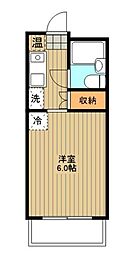 ステュディオ永山 1Kの間取図画像