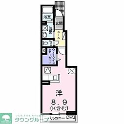 グレイスA ワンルームの間取図画像