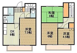 ベル・ノーブル 1階4DKの間取り