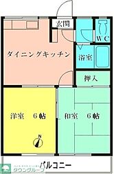 メゾンフォーレ 2階2DKの間取り