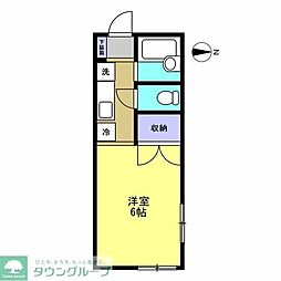ルグラン南大沢 1階1Kの間取り