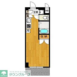 パドーレ・カミノ 2階ワンルームの間取り