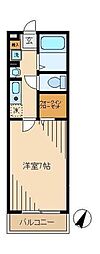 Ｔオイコス 2階1Kの間取り