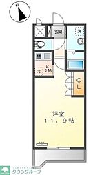 ラ・メゾン・Ｋ 1階1Kの間取り