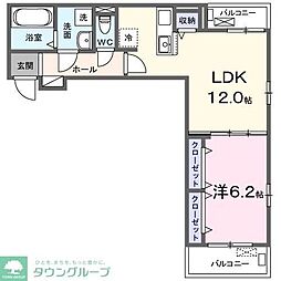 モア 3階1LDKの間取り