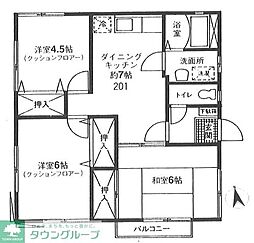 サンコート 3DKの間取図画像