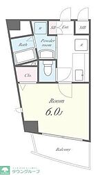 小室マンション 3階1Kの間取り