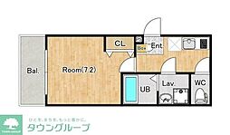 (仮称)ジーメゾン福生牛浜 1Kの間取図画像