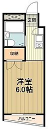 コンフォルト八王子 1Kの間取図画像