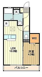 ヴァンセンヌ 1LDKの間取図画像