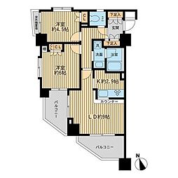 レジデンス八王子明神町 2LDKの間取図画像