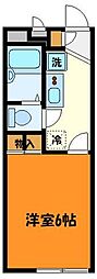 レオパレスNAKAGOME 1Kの間取図画像