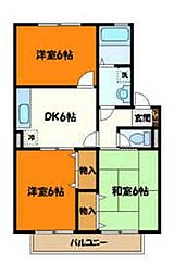 ドミール・ユキ 3DKの間取図画像