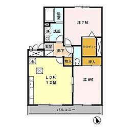 グリーンコート 2LDKの間取図画像