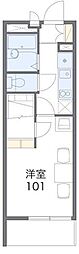 レオパレス南大和田 1Kの間取図画像