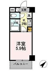 メゾン・ド・オヤマ 1Kの間取図画像