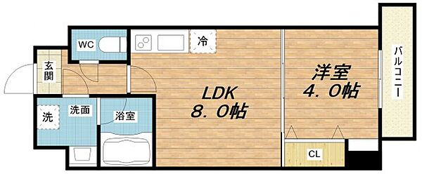 グランパシフィック中川 ｜大阪府大阪市生野区中川4丁目(賃貸マンション1LDK・9階・30.01㎡)の写真 その2