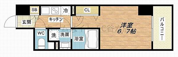 セレニテ心斎橋グランデ ｜大阪府大阪市中央区南船場2丁目(賃貸マンション1K・7階・23.44㎡)の写真 その2