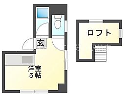シャルム 4階ワンルームの間取り