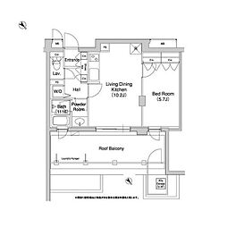 コンフォリア原宿 1LDKの間取図画像