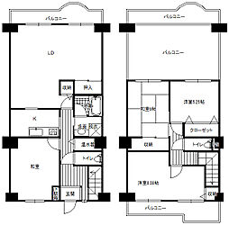 シティハイツ森小路2号棟 5LDKの間取り