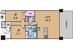 ジ・オーシャンテラス豊崎シーサイドテラス 2LDKの間取図画像