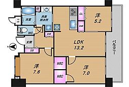ライオンズヒルズ具志 3LDKの間取図画像