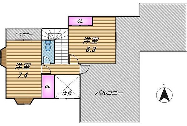 2階間取り図※図面と現況に相違がある場合は現況を優先とします。