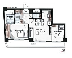 ステーションプラザ・メッツ東向島駅前 2LDKの間取図画像
