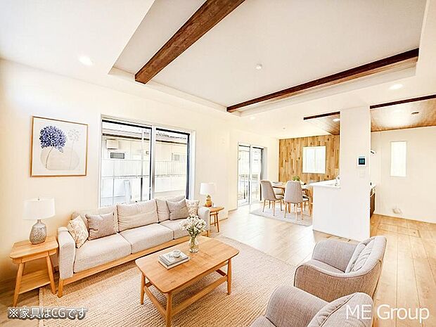 ■くつろぎと笑顔が集まる、心温まるリビング